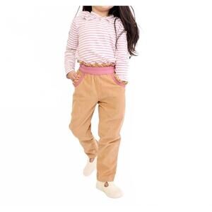 NEW OSO & ME girls' hen stripe tee in rose mini stripe